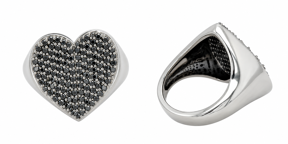 Sterling Silver Diamond Pinky Ring