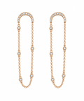 Diamond Chain Drop Earrings