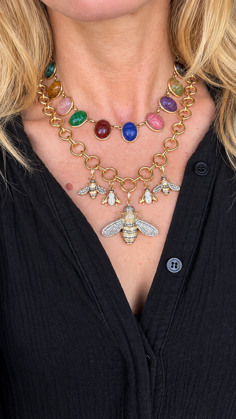 Vintage 1960s-70s Scarab Necklace