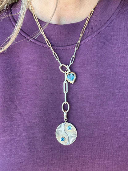 Oval Link Paperclip Lariat