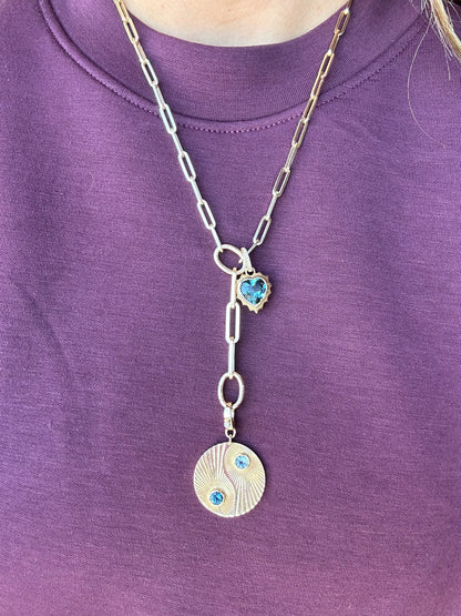 Oval Link Paperclip Lariat