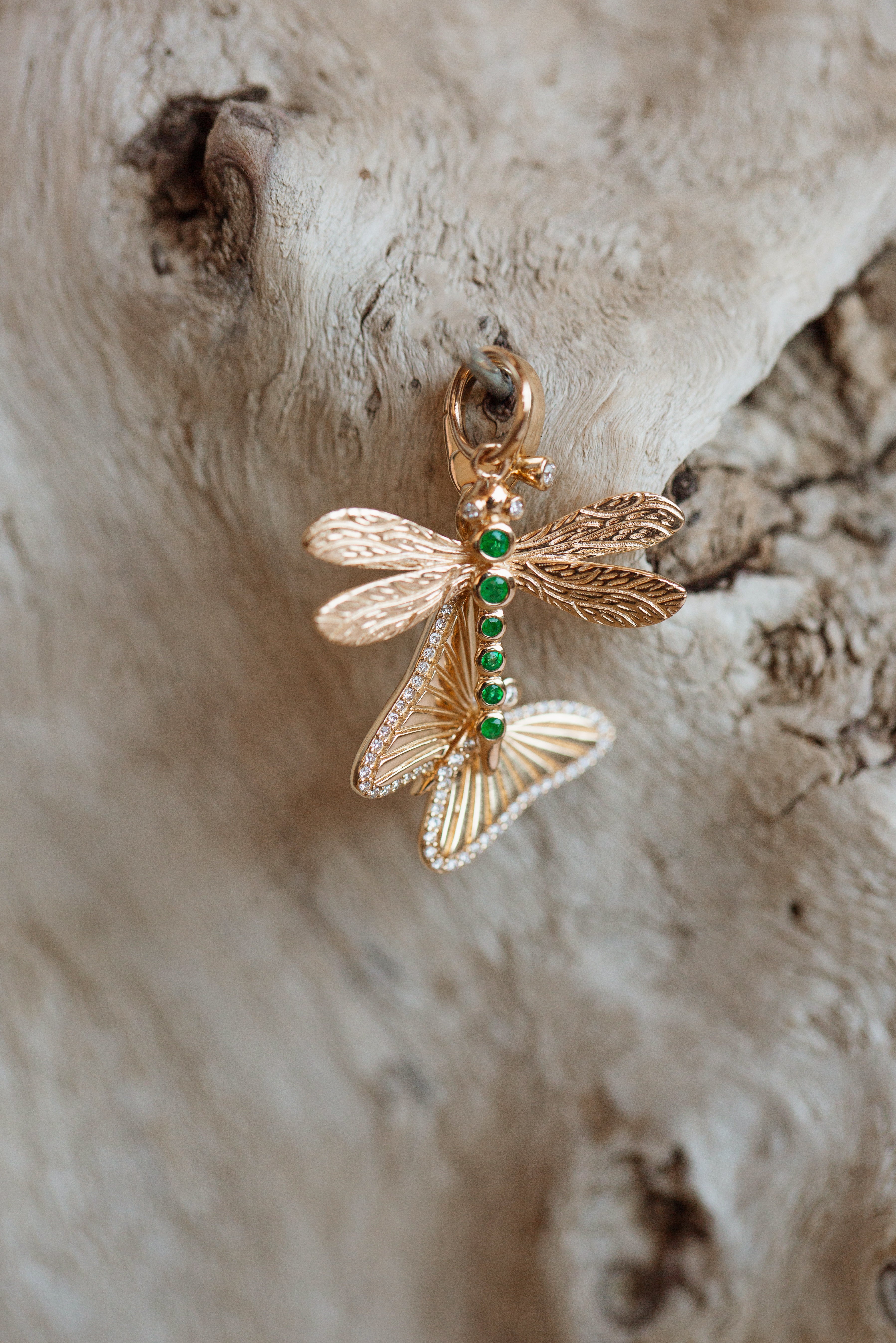 Ciara Textured Dragonfly Pendant