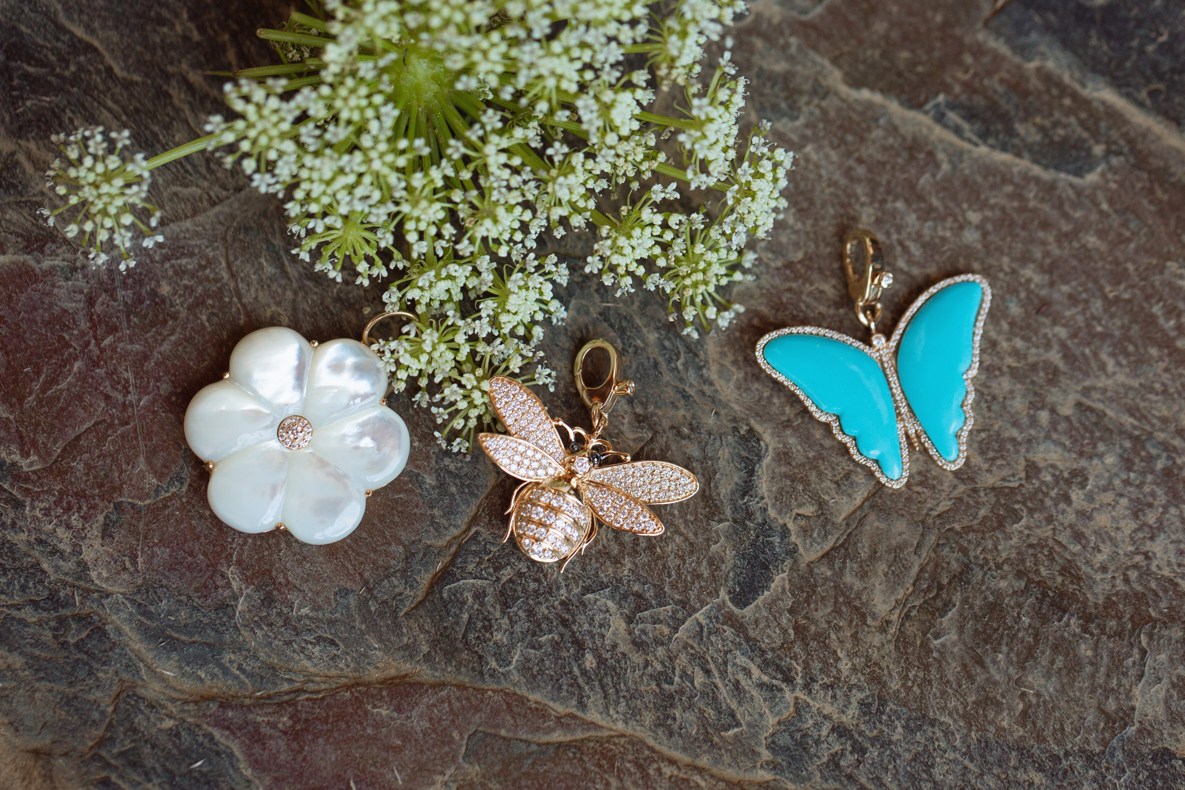 Sarina Large Diamond Bee Enhancer Pendant