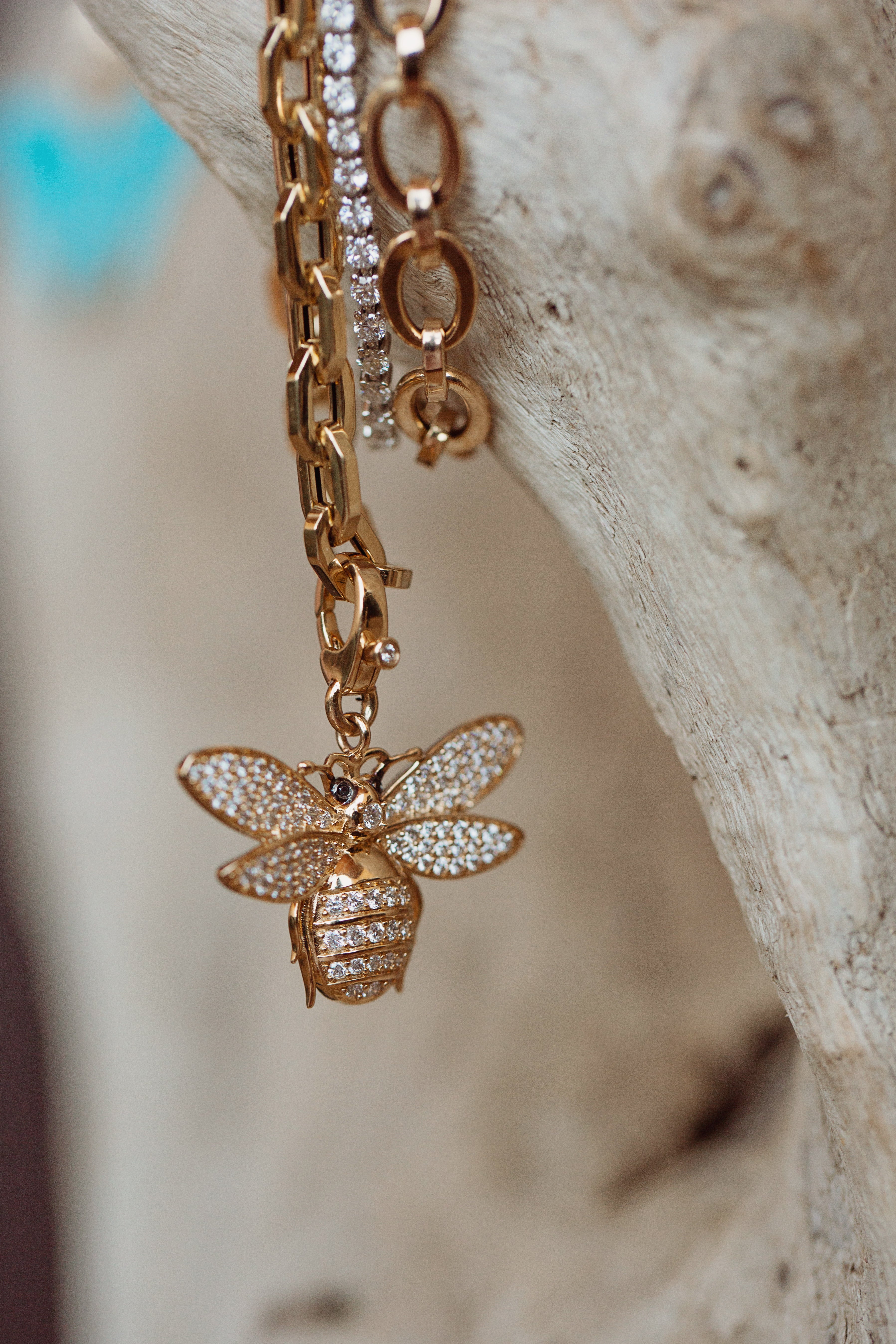 Sarina Large Diamond Bee Enhancer Pendant