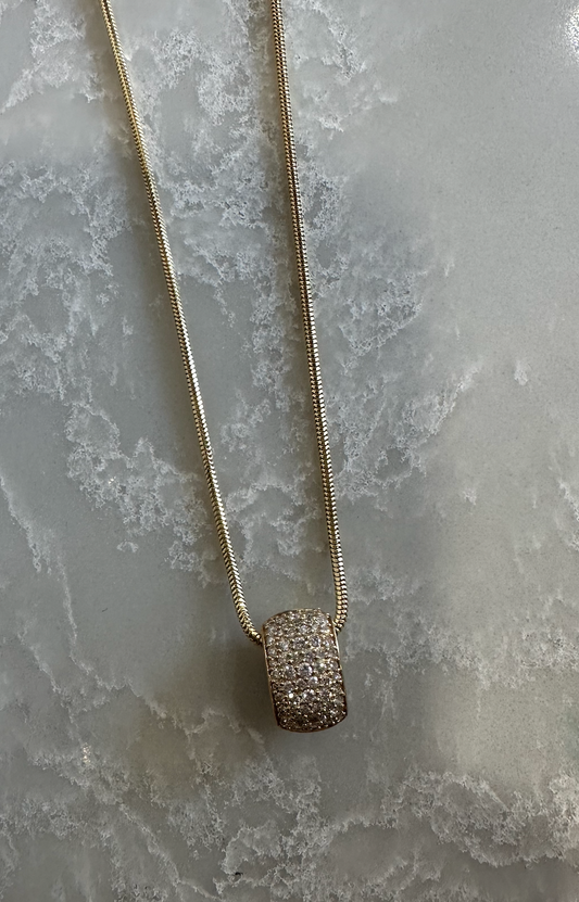 Chandler Chain with Pave Diamond Rondelle