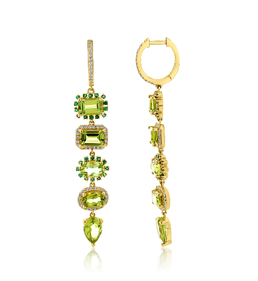 Pam Peridot Statement Earrings