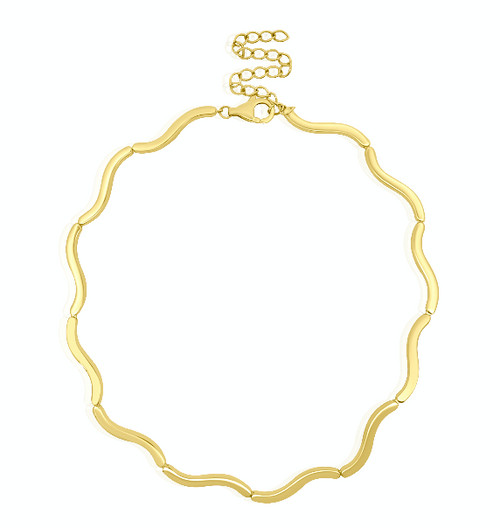 Ride the Wave Gold Necklace