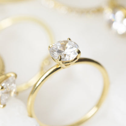 JBJ Solitaire Diamond Engagement Ring