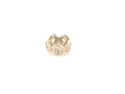 Farrah White Topaz Heart Rondelle