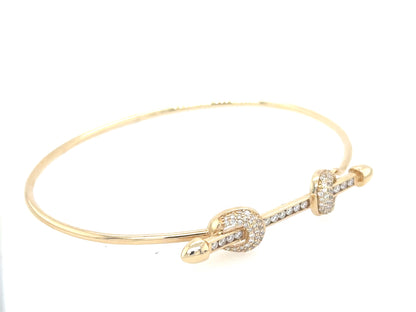 Bow and Arrow Diamond Bangle
