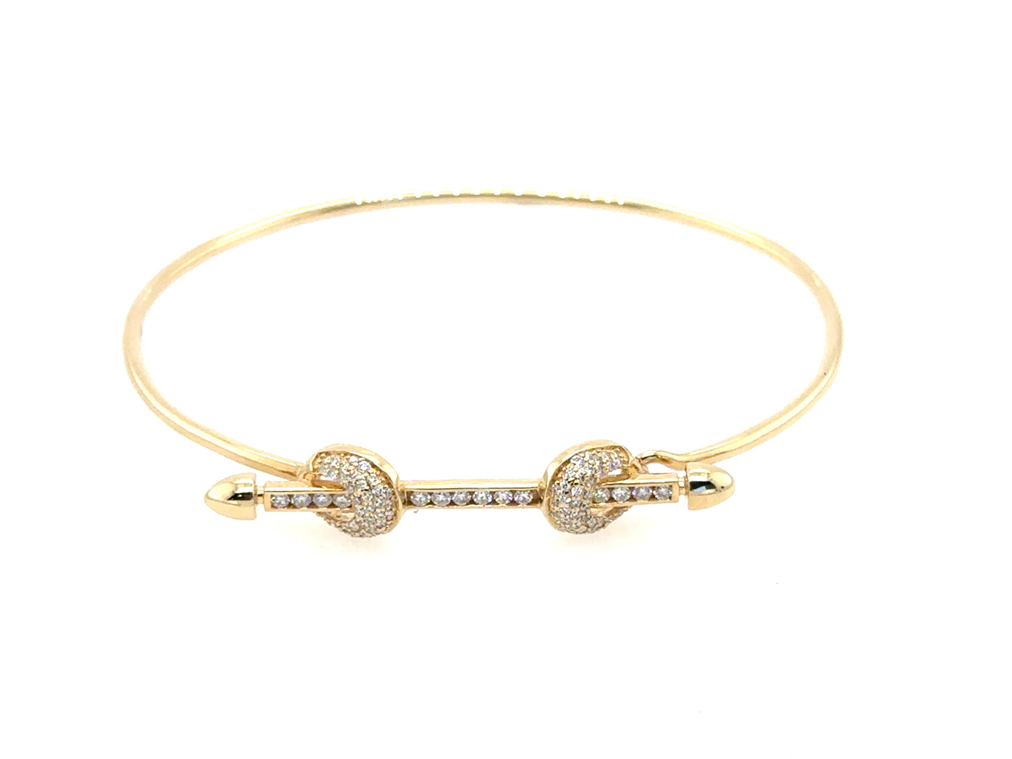 Bow and Arrow Diamond Bangle