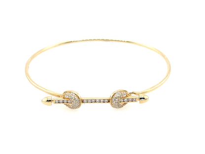 Bow and Arrow Diamond Bangle
