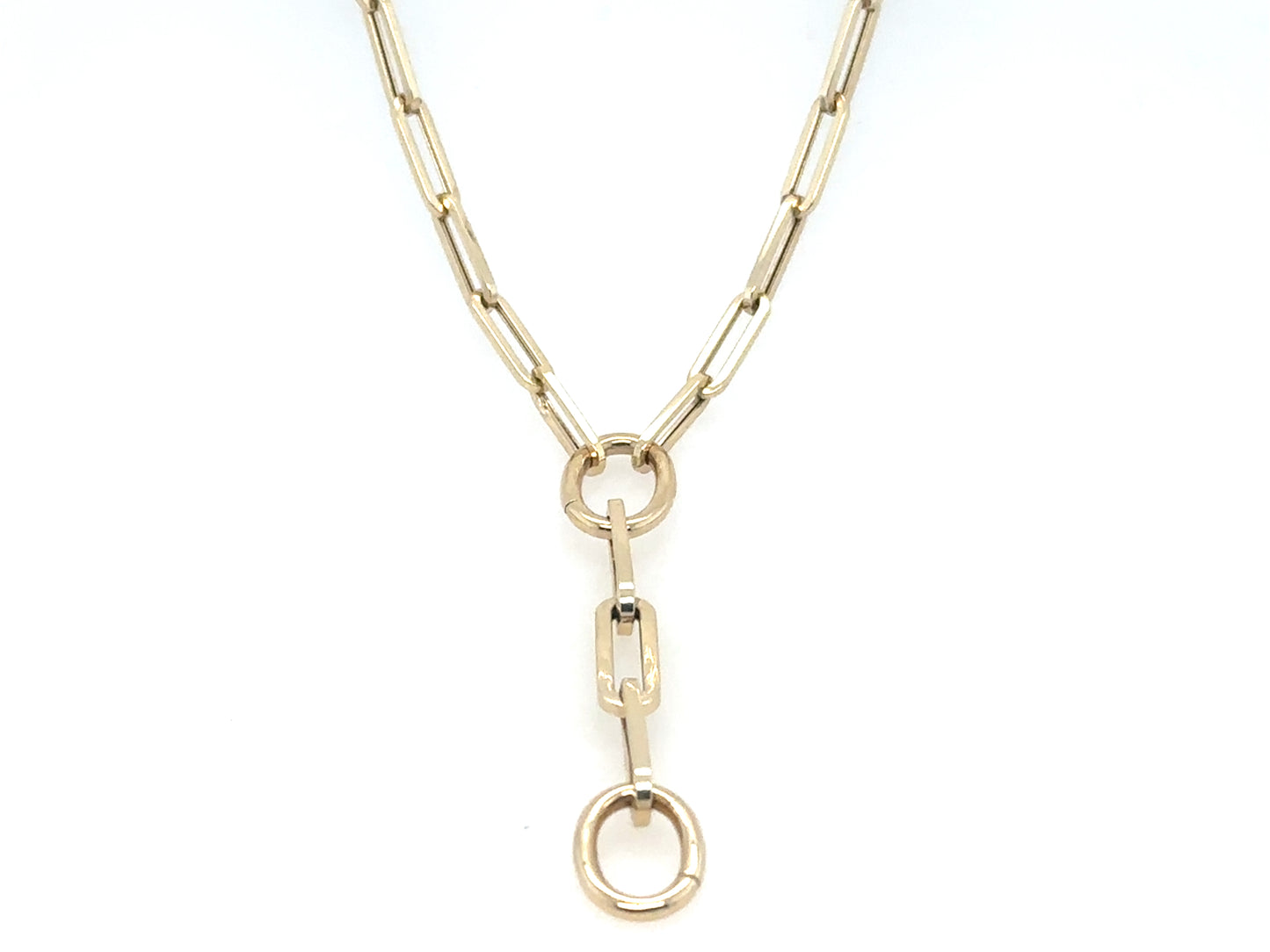 Oval Link Paperclip Lariat