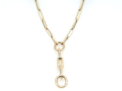Oval Link Paperclip Lariat