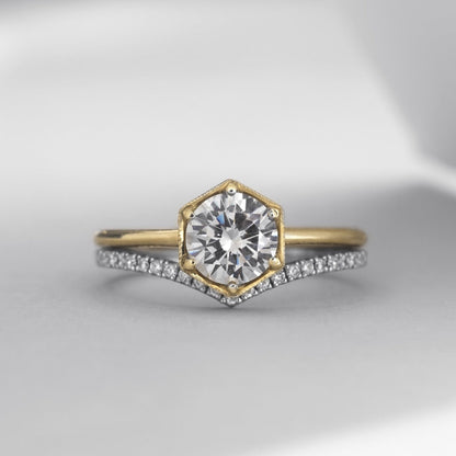 JBJ Semi Bezel Diamond Engagement Ring