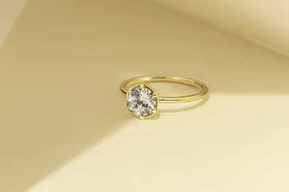 JBJ Semi Bezel Diamond Engagement Ring