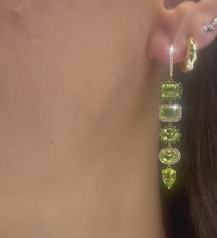 Pam Peridot Statement Earrings