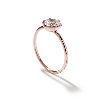 JBJ Semi Bezel Diamond Engagement Ring