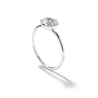 JBJ Semi Bezel Diamond Engagement Ring