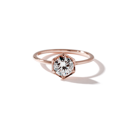 JBJ Semi Bezel Diamond Engagement Ring