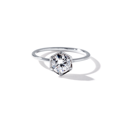 JBJ Semi Bezel Diamond Engagement Ring