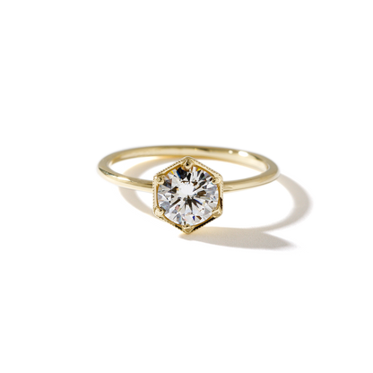 JBJ Semi Bezel Diamond Engagement Ring