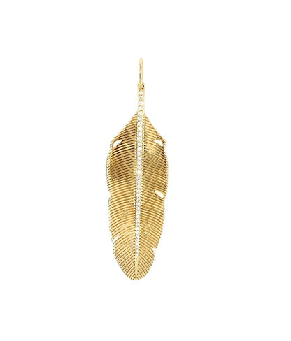 14k Gold feather