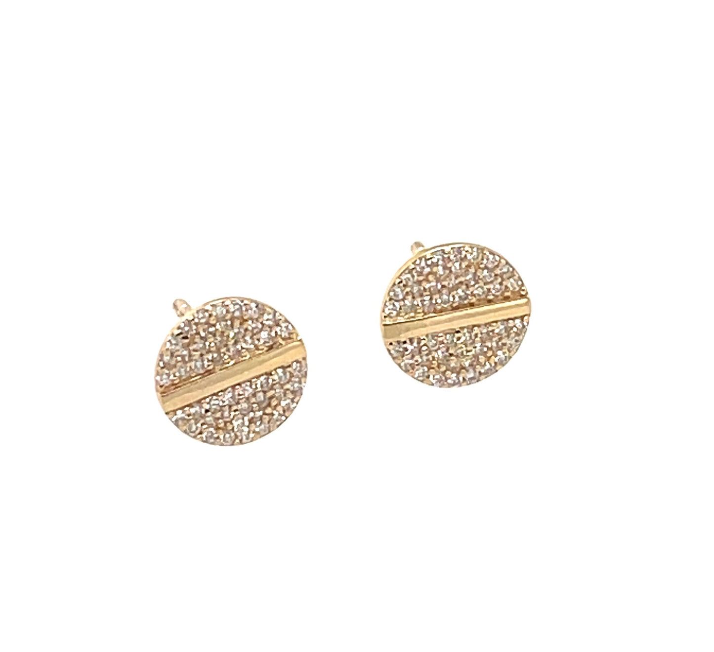 Diamond Screw Stud Earrings