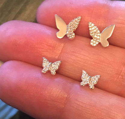 New Beginnings Butterfly Diamond Stud Earrings