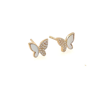 New Beginnings Butterfly Diamond Stud Earrings