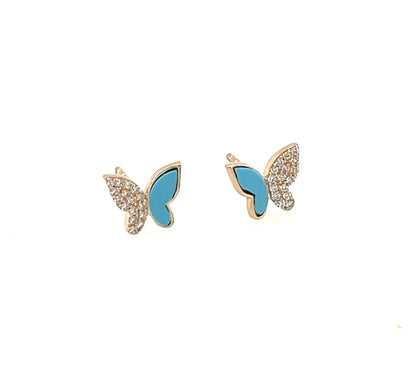 New Beginnings Butterfly Diamond Stud Earrings