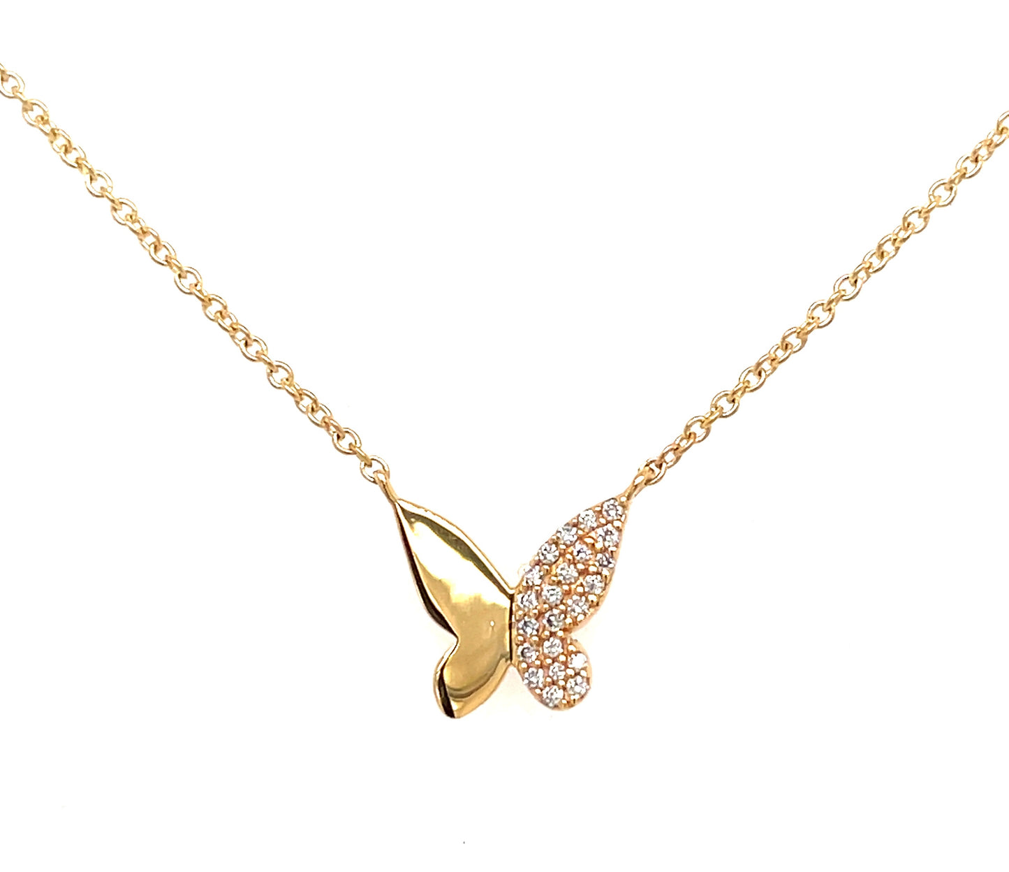 New Beginnings 14k Gold Butterfly Necklace