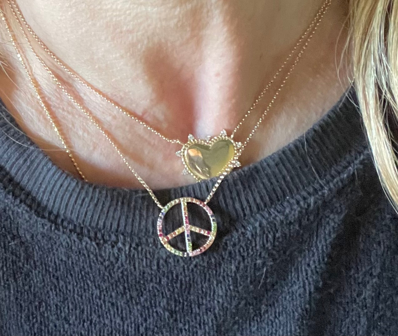 Dani Peace Sign Necklace