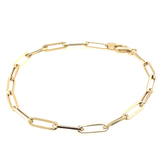 14k Paper Clip Bracelet