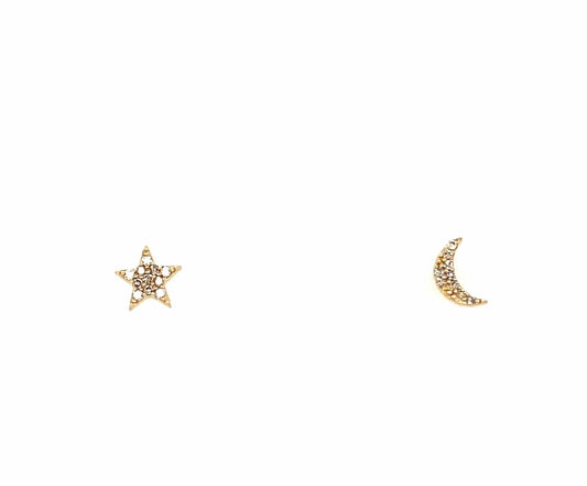 Baby Moon & Star Earrings