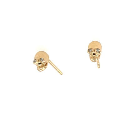 Baby Gold Skull Stud Earrings