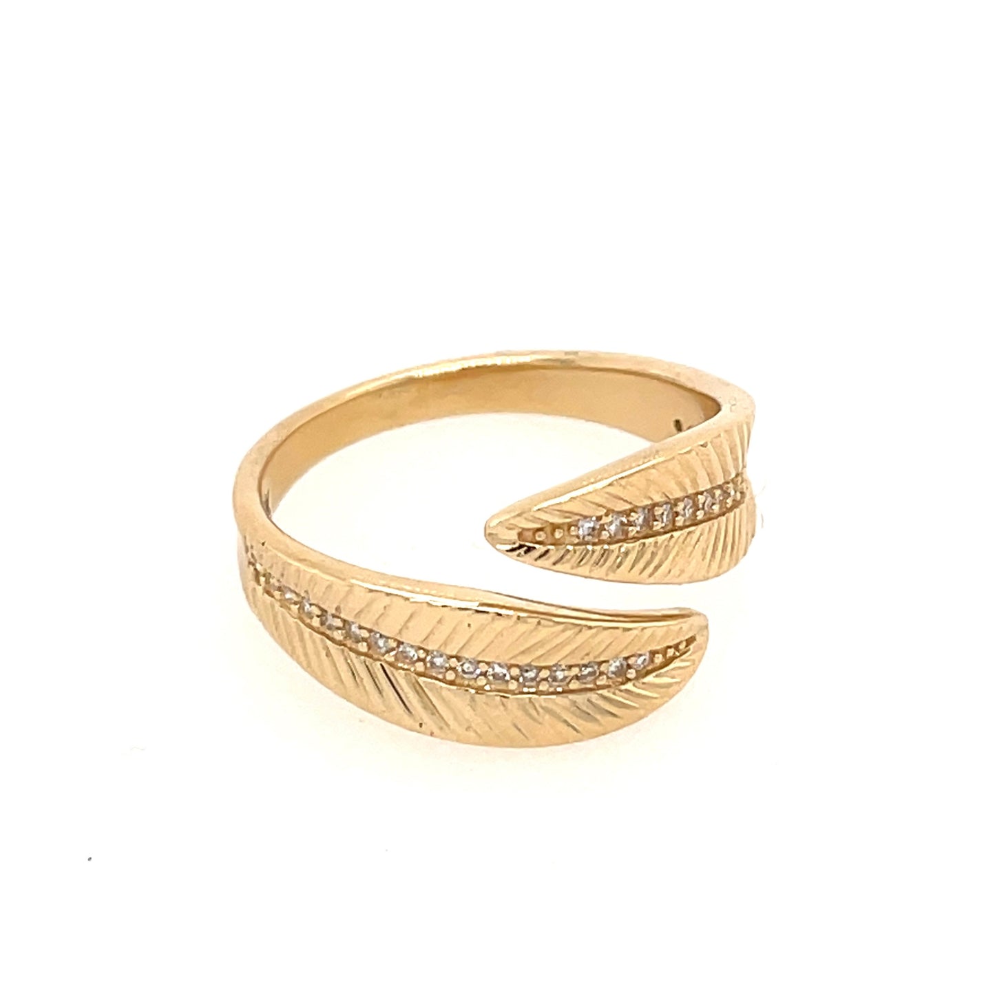 Golden Feather Ring
