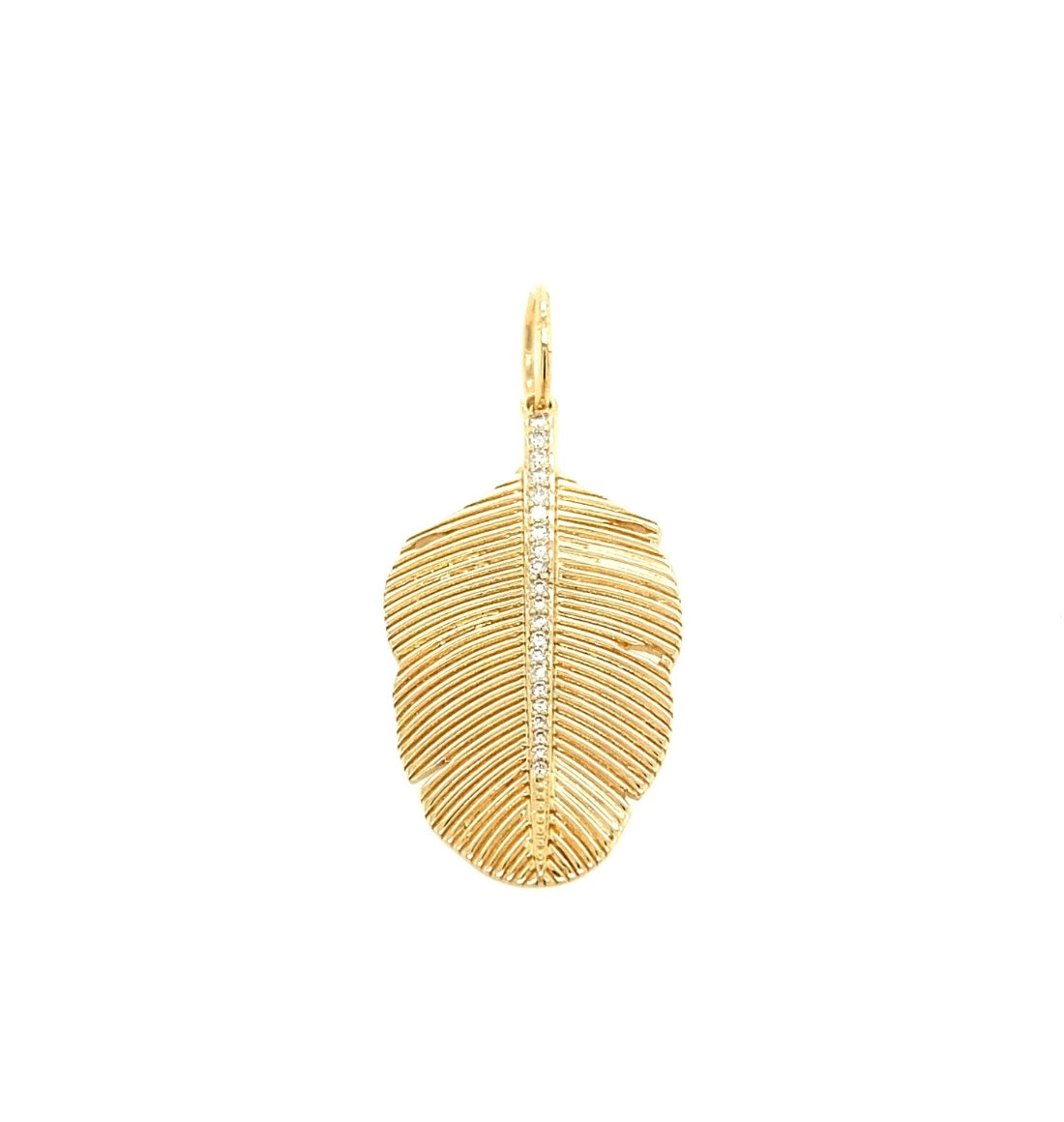 14k Gold feather
