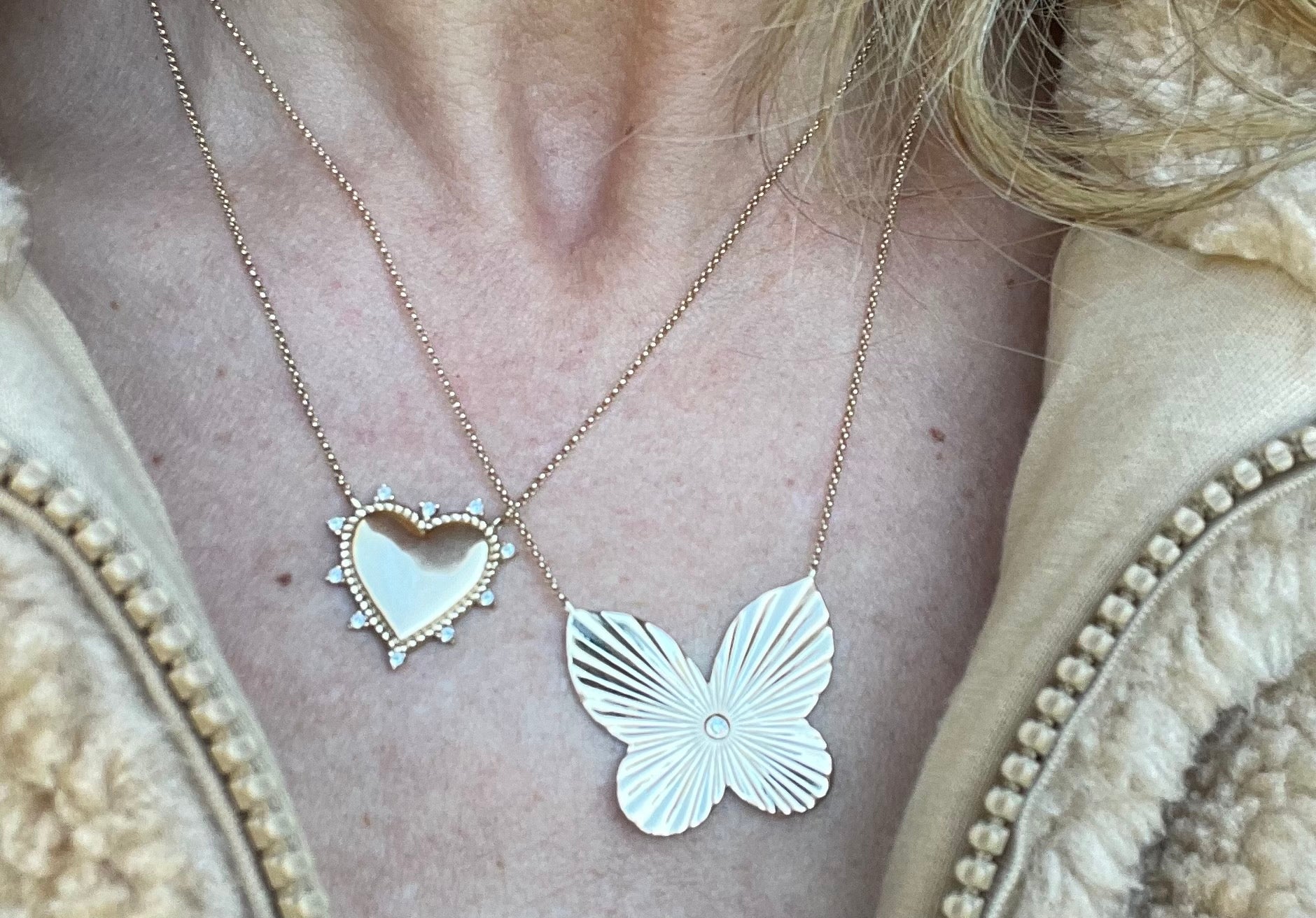 An oversized golden butterfly with just the right amount of sparkle.
